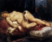 Eugene Delacroix Odalisque Reclining on a Divan painting